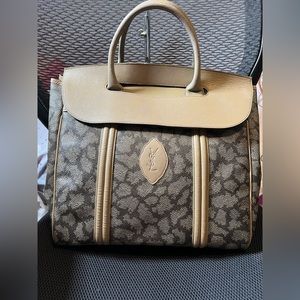 Authentic Vintage Saint Laurent giraffe print hand bag